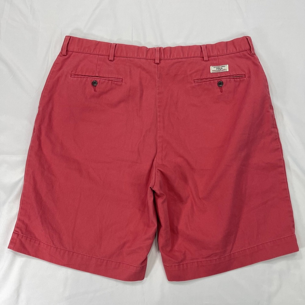 Vintage Polo Ralph Lauren Prospect Shorts Mens 38 Pink 9"‎ Chino Cotton Pink - Picture 2 of 10